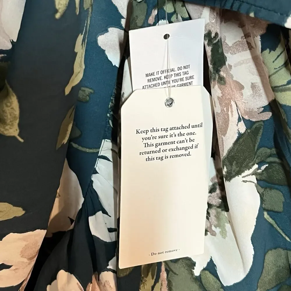 Abercrombie & Fitch Drama Tiered Romantic Maxi Dress Floral Empire waist NWT